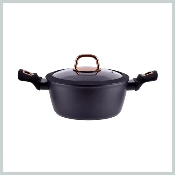 Perfect Home Hliníkový nepřilnavý kastrol Golden Line se skleněnou poklicí 20 cm, 3,2 l, indukce 10430