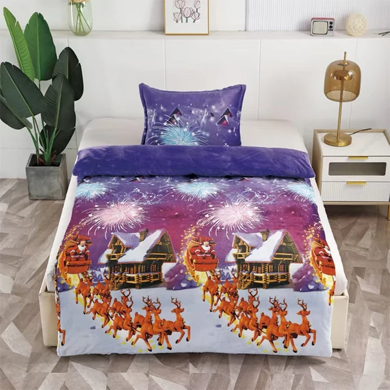 SANTA Vánoční mikroplyšová deka 180 x 200 santa180