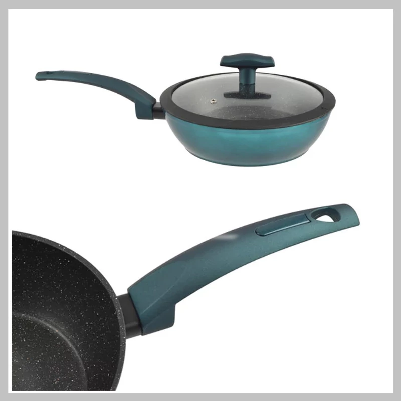 Perfect Home Sea Line nepřilnavý hliníkový wok s poklicí 24 cm, indukční 15621