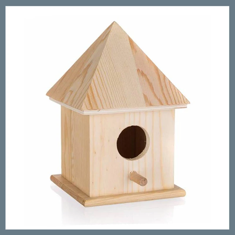 HOME DECOR dřevěná ptačí budka, 10,4 x 10,4 x 15,5 cm 63917685