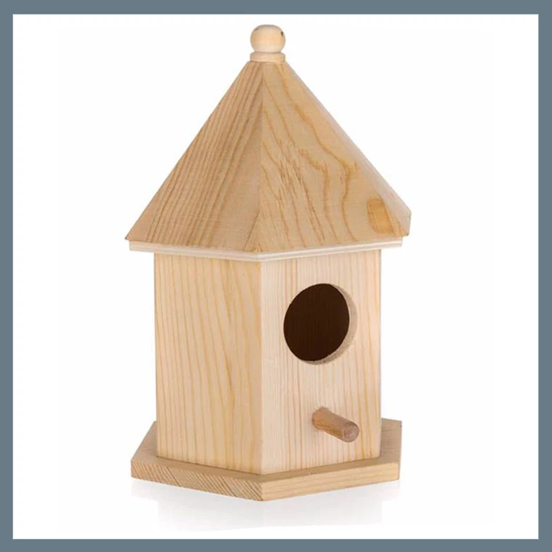 HOME DECOR dřevěná ptačí budka, 12,5 x 10,5 x 17,7 cm 63917686