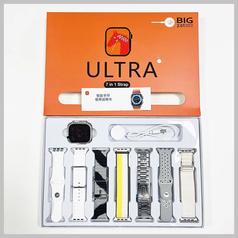 S8 Ultra Full Set White - Chytré hodinky holm8136