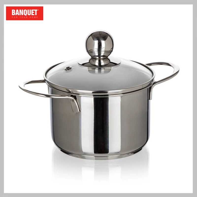 BANQUET Nerezový hrnec PICCOLO 12 x 8 cm, 0,85 l, s poklicí 48721016