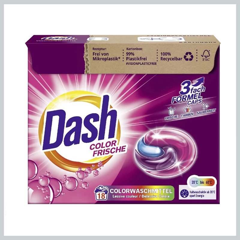DASH Prací kapsle 3 v 1 na barevné prádlo, 12 ks 9021258