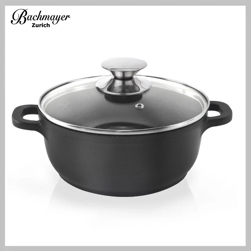 Bachmayer mramorovaný černý 28 cm květináč 28x12,5cm 6,5L - BM-7770-28