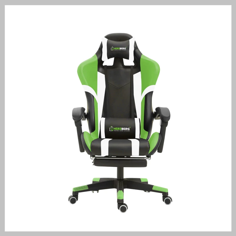 Herzberg Tric Gamer židle zelená HG-8083-GRN