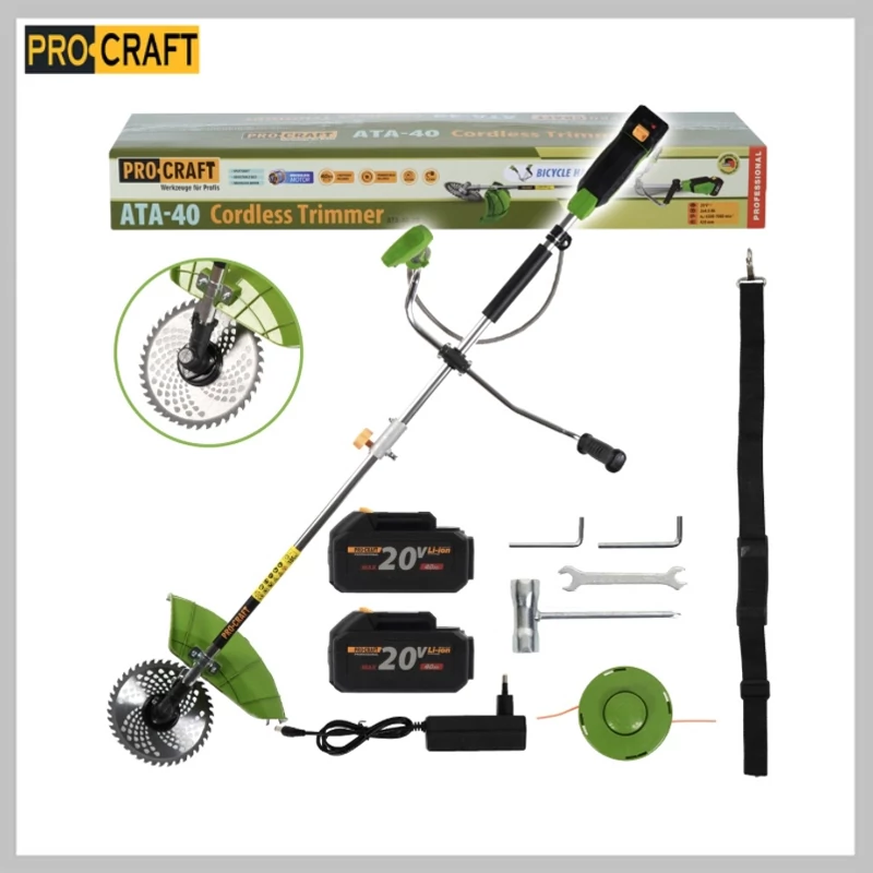 PROCRAFT akumulátorová křovinořezová sada ATA-40C