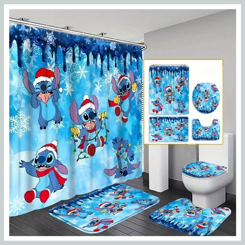 Koupelnová sada Lilo a Stitch – sprchový závěs a doplňky RW1180160