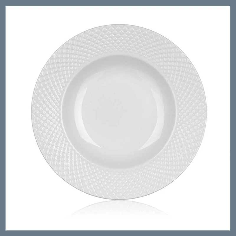 BANQUET DIAMOND LINE hluboký keramický talíř, 22,2 cm, bílý 60322120