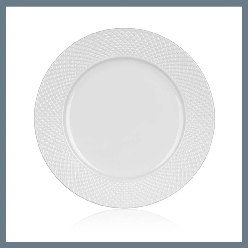 BANQUET DIAMOND LINE mělký keramický talíř, 27 cm, bílý 60322121