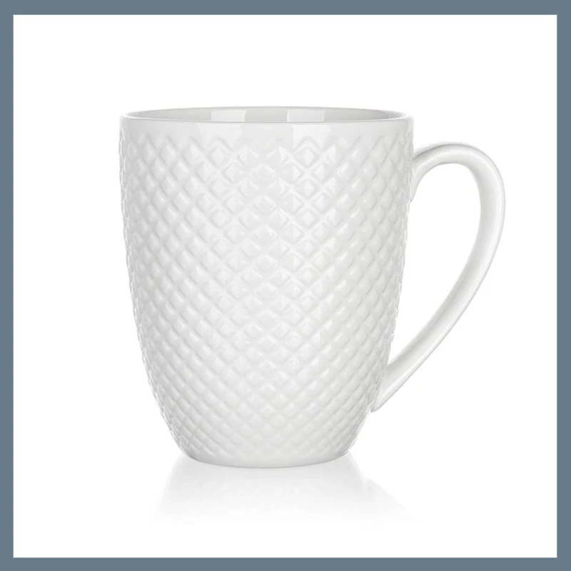 BANQUET DIAMOND LINE keramický hrnek, 410 ml, bílý 60322126