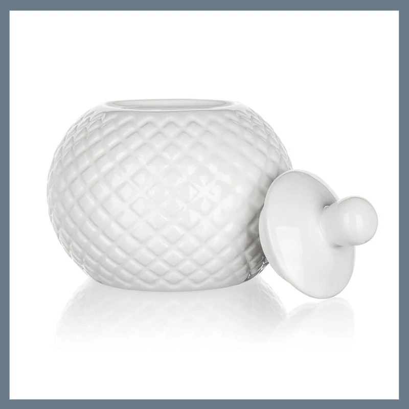BANQUET DIAMOND LINE keramická cukřenka, 5,3 cm, bílá 60322130
