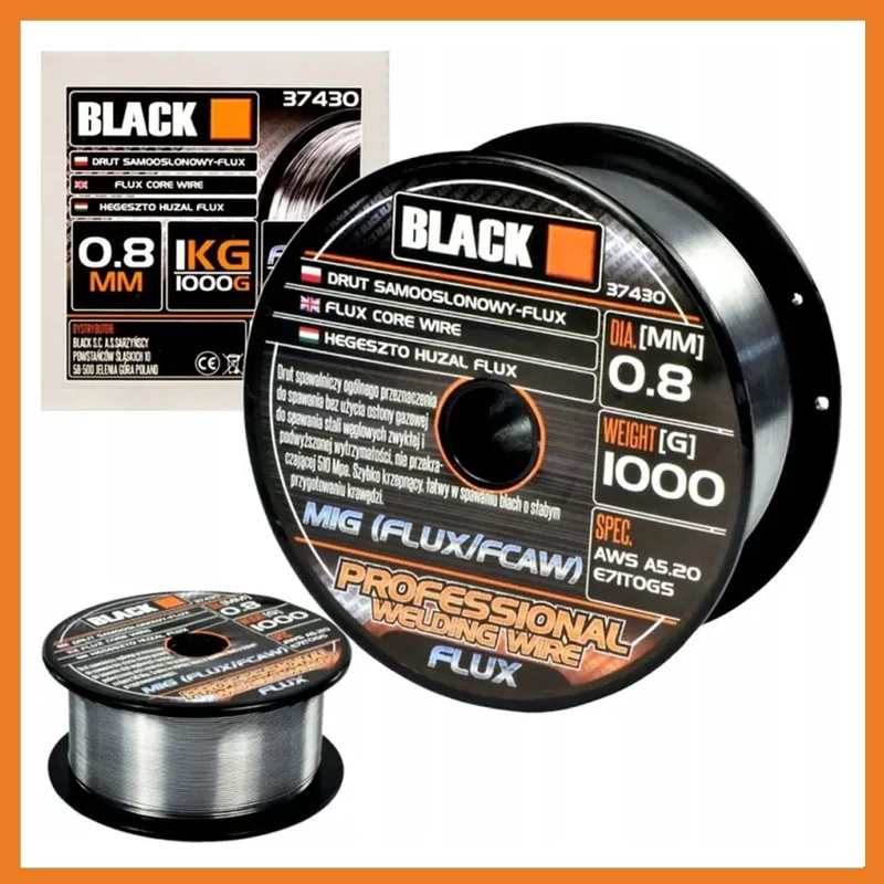 ČERNÝ – svařovací drát, FLUX AWS, 0,8 mm, 1kg – 37430