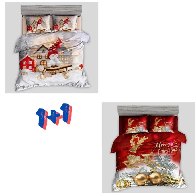 3-dílné vánoční povlečení 1+1 VÝPRODEJ