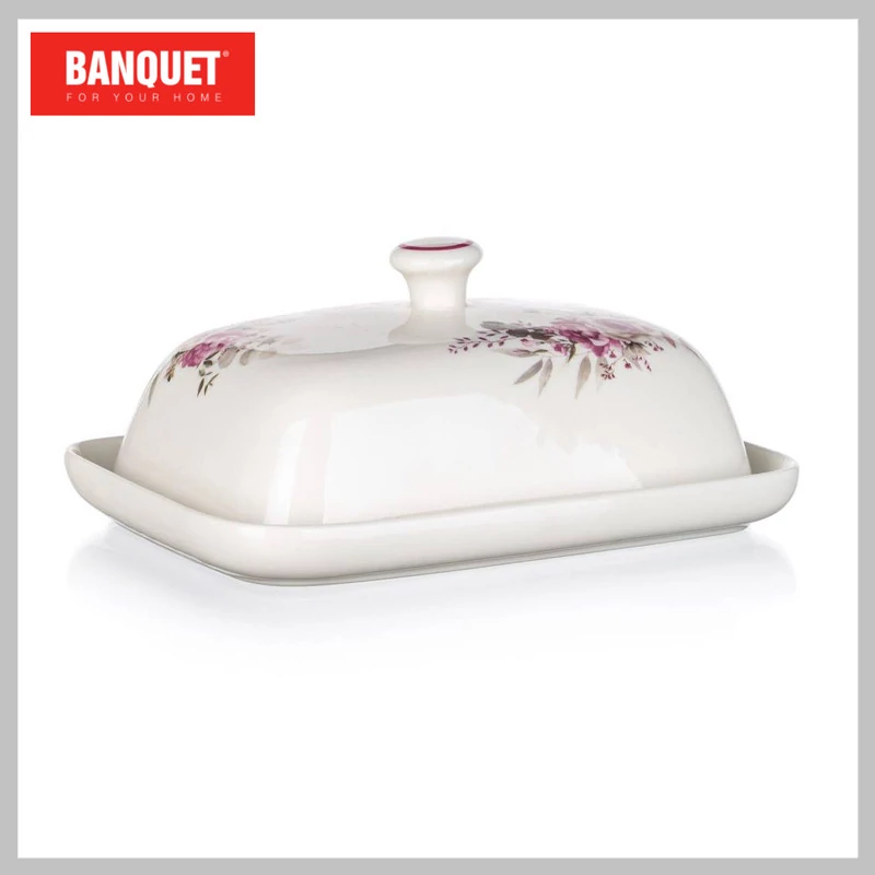 BANQUET keramický máslenka Rose 18 x 13,4 x 8 cm 60322086