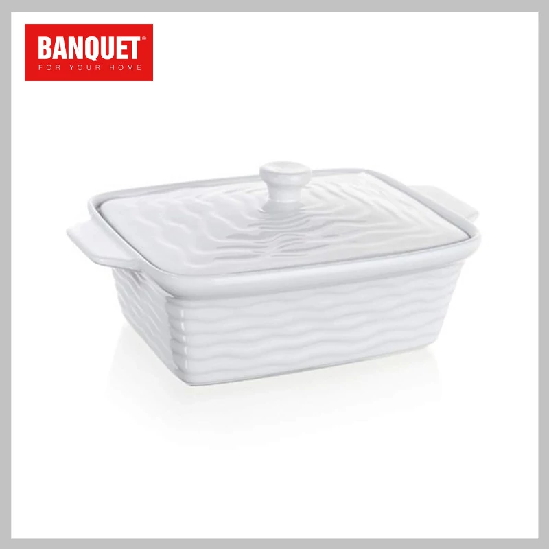 Banquet Zapékací mísa s víkem čtvercová keramická 28*18 cm Culinaria 60ZF09