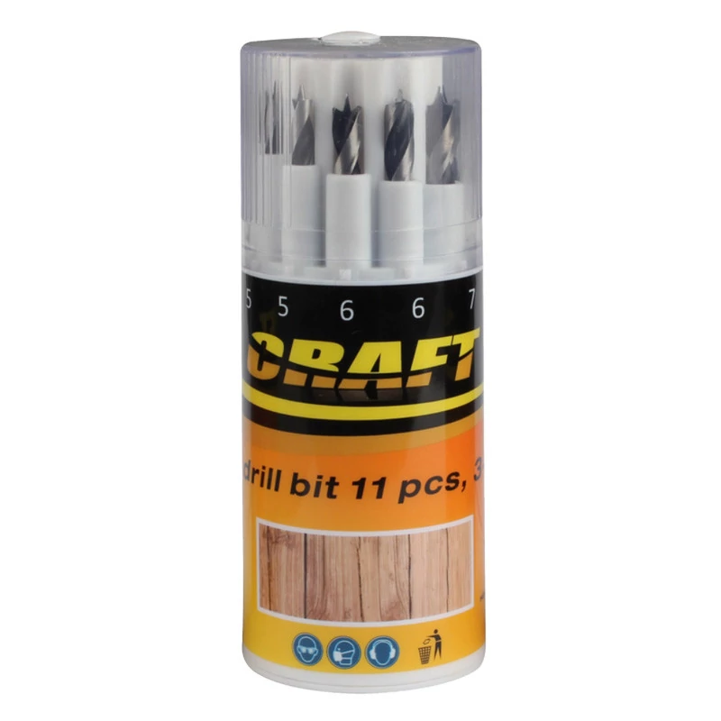 Sada vrtáků HSS na dřevo 11ks 3-8mm 6380