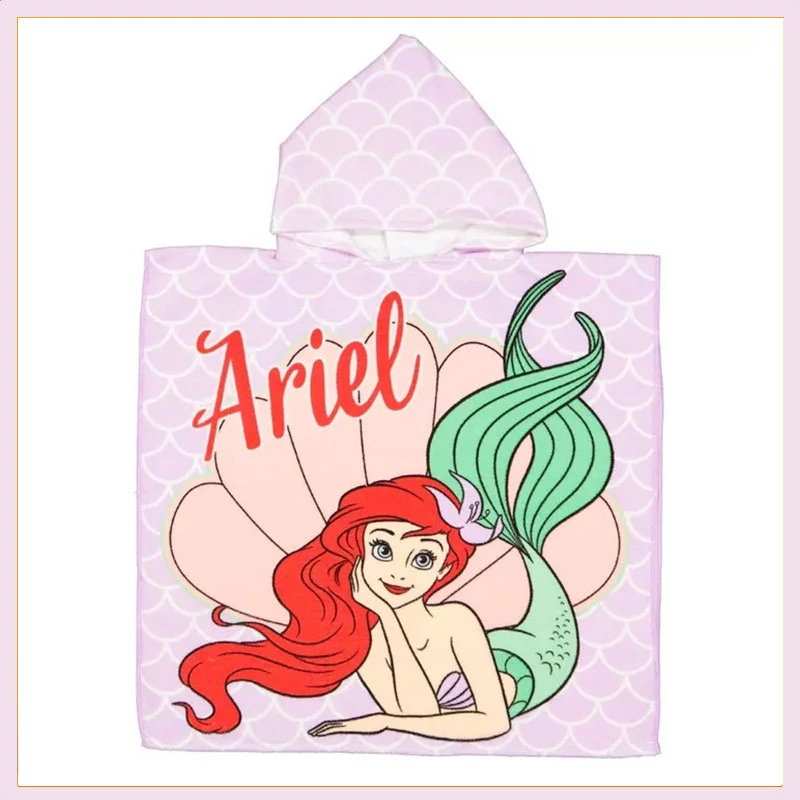 Disney Princezny Ariel plážové pončo ručník 60x120 cm (Fast Dry) ARJ162861B