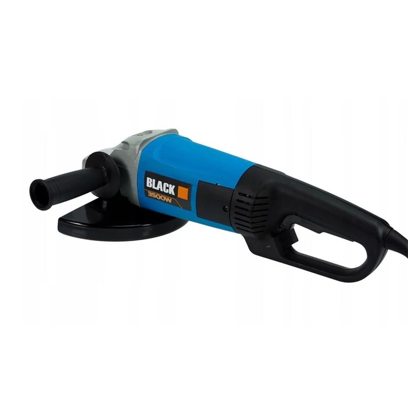 Black úhlová bruska 3500W s plynulým startem a otočnou rukojetí - B42605