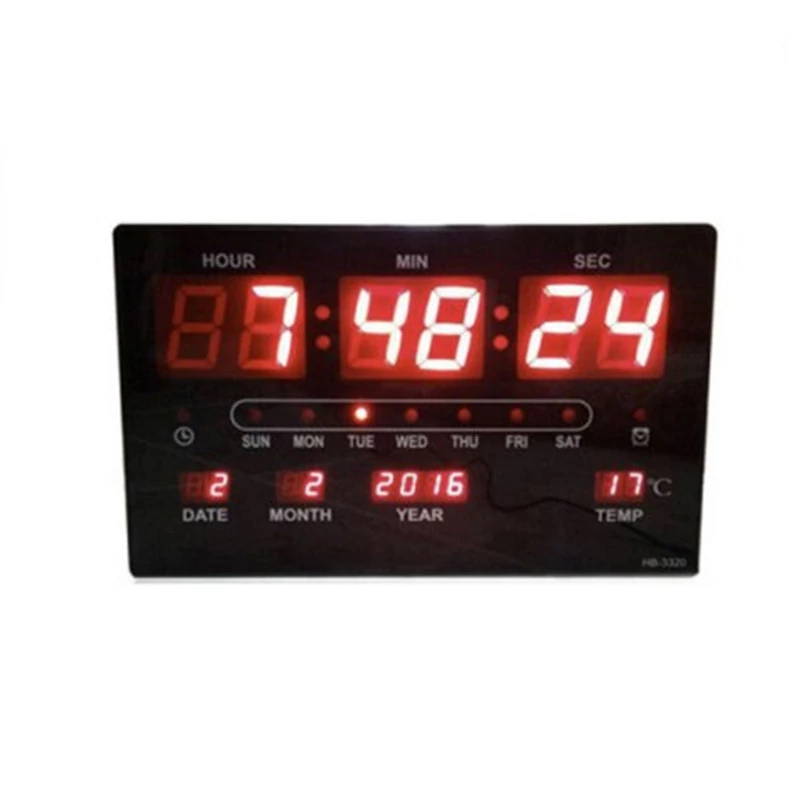 Nástěnné hodiny LED s ukazatelem data DH-3320