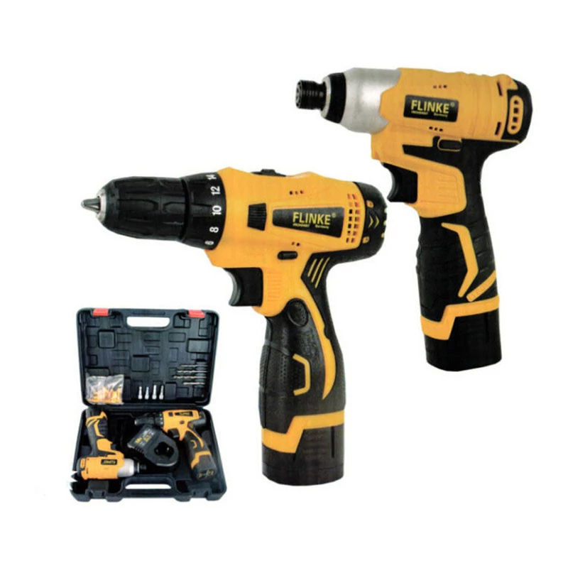 Sada akumulátorových vrtaček a klíčů Flinke FK-8039 TWIN PACK (Straus)