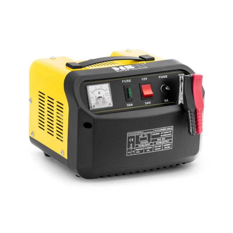 HAO Nabíječka autobaterií - startovací startér - 12/24 V - 27 A - kabelový prostor 480W