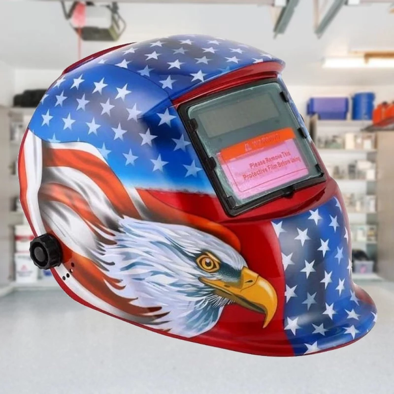 Haina HB-6880 automatická záře tmavý svářečský štít Americká vlajka a vzor orla