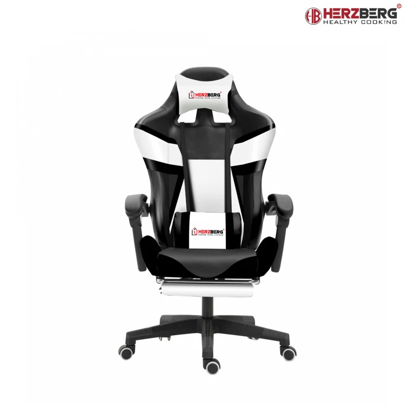 Herzberg Tricolor hráčská a kancelářská židle modrá HG-8082K