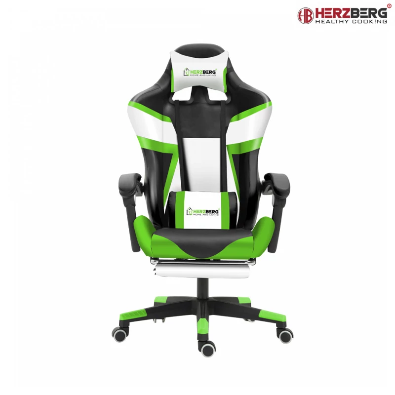 Herzberg Tricolor hráčská a kancelářská židle červená HG-8082P