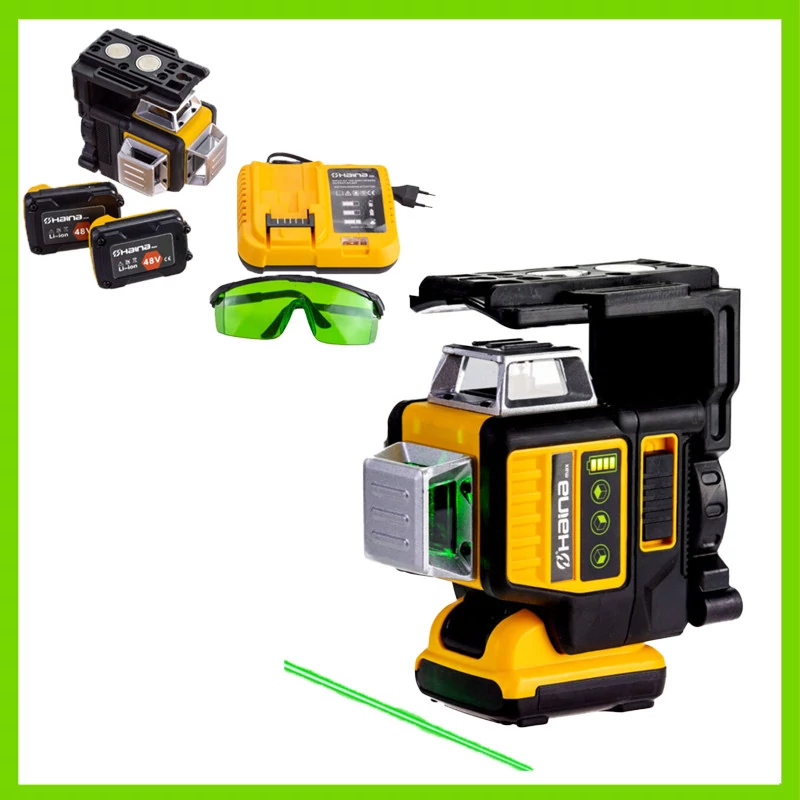 Nivelační laser Haina 12V se 2 akumulátory HM-7001