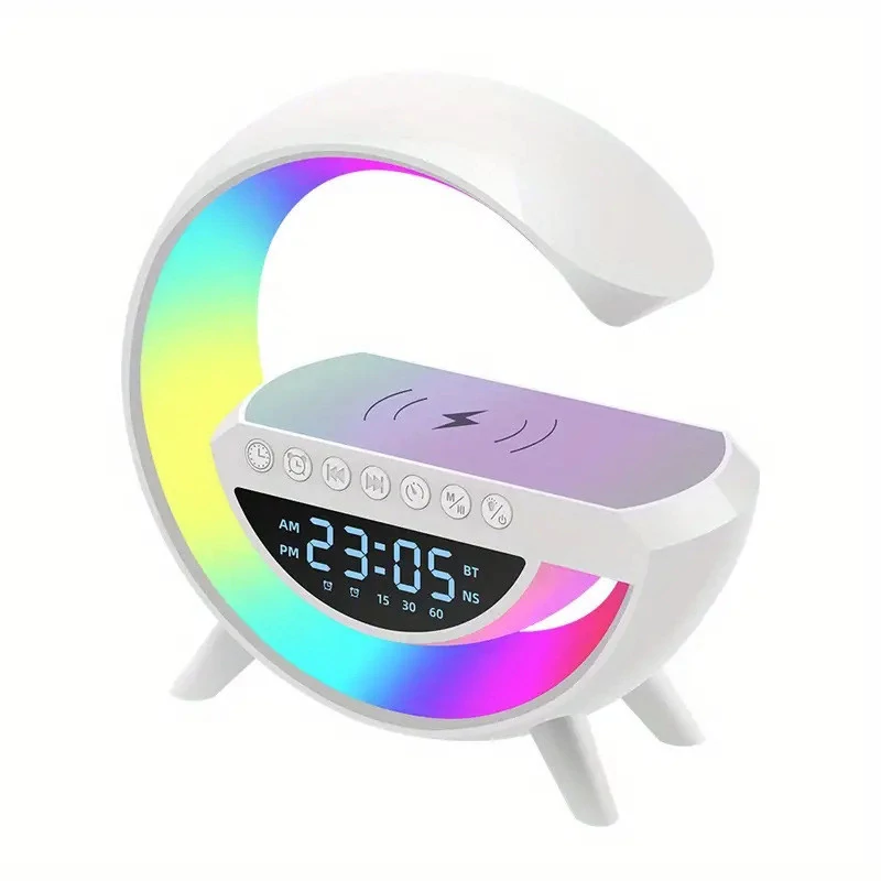 RGB LED Bluetooth hodiny s bezdrátovým nabíjením KP-3401 (KE23-463)