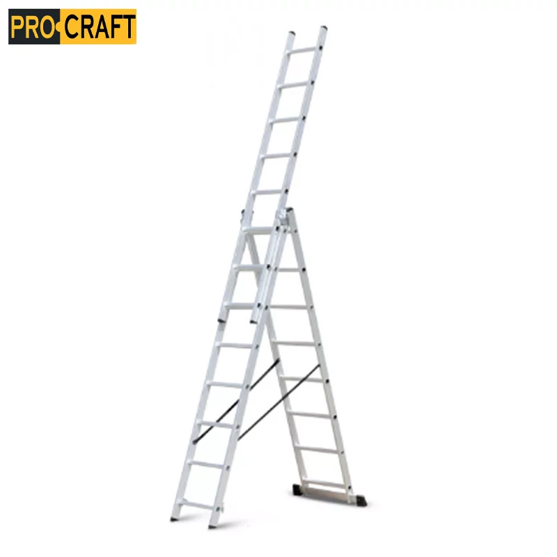 Hliníkový třídílný žebřík 3x7 Procraft PLA3.424