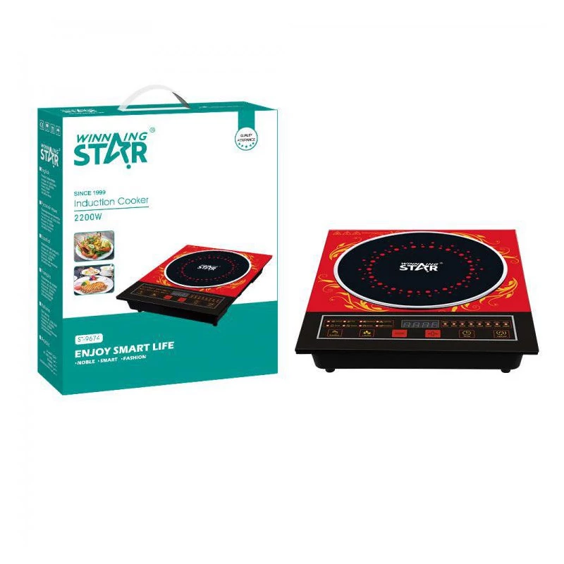 Winning Star Indukční Vařič Červený 2200W Winningstarfozolappiros2200W