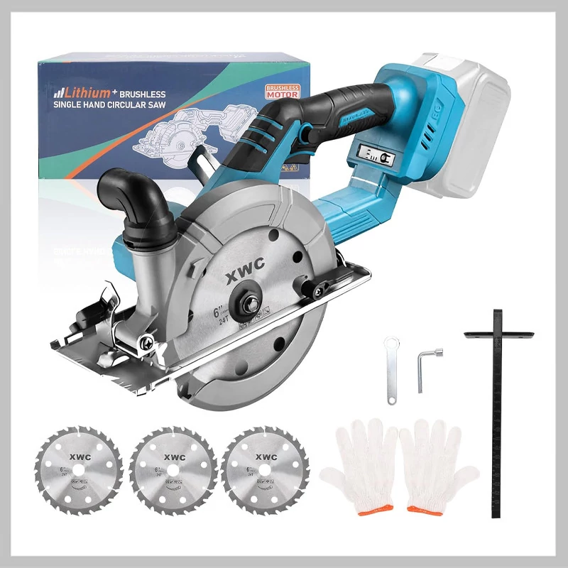Akumulátorová mini okružní pila 1500W bezkartáčový motor 18V XWC3
