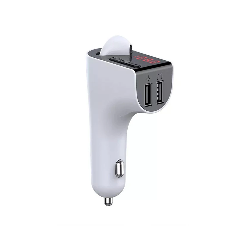 V14 2v1 náhlavní souprava a vysílač do auta + 2 ks USB + TF karta GCH-303 holm9926