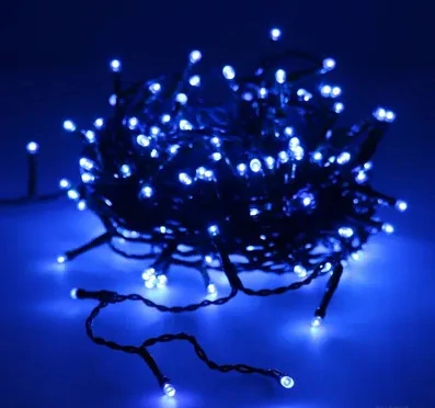 Světlo struna 180led modrá 8m KE21-1032