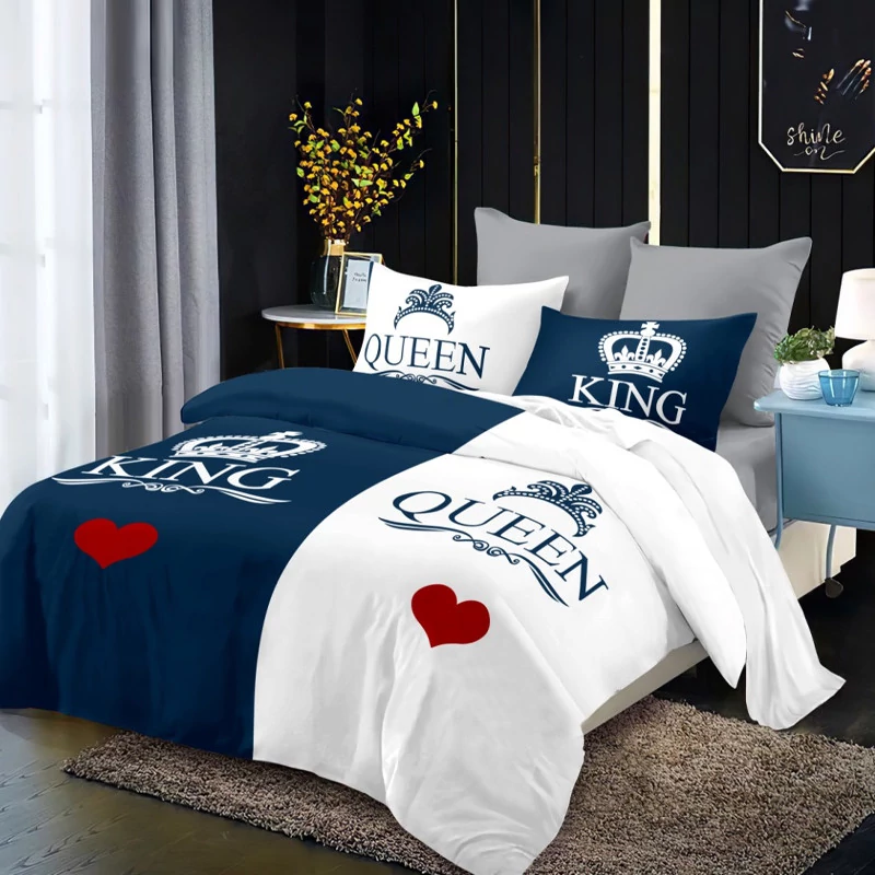 7-dílné hrubé ložní prádlo King & Queen 7
