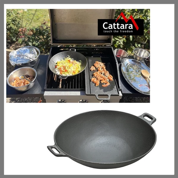 Grilovací pánev wok, litinová, 31 cm 13069