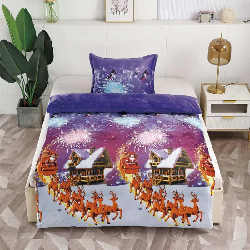 SANTA Vánoční mikroplyšová deka 180 x 200 santa180